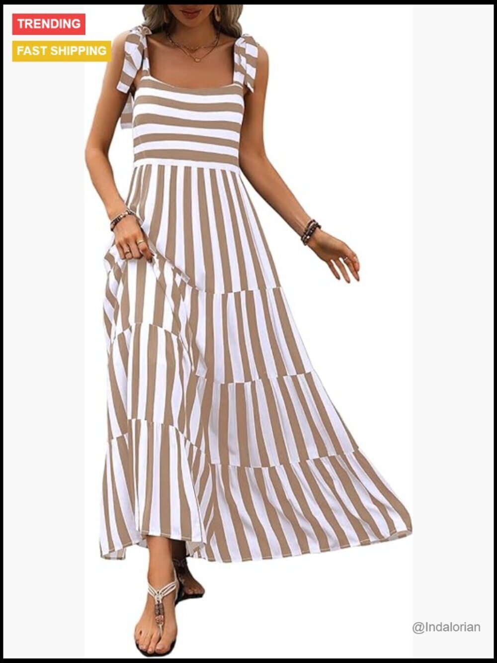 Sleeveless Floral Maxi Dress Spaghetti Strap Tiered Beach Sundress
